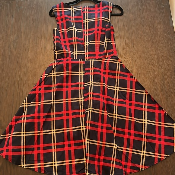 Hanpceirs Women's Boatneck Sleeveless Swing Vintage 1950s Cocktail Dress New - Picture 3 of 4